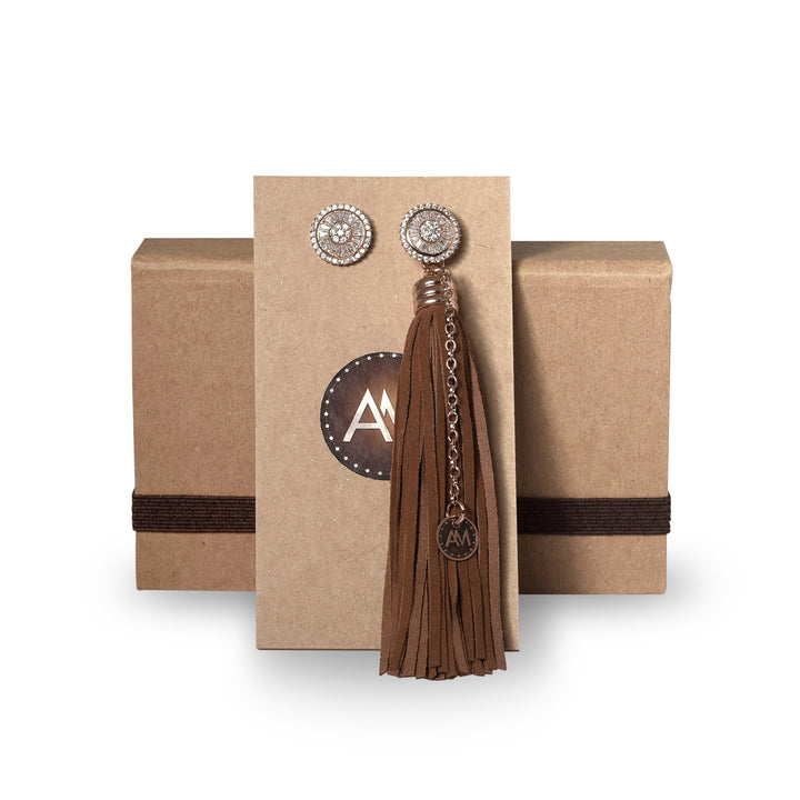 Brincos Tassel Rose Gold